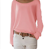 Rosalie | Women's Boat Neck Pullover with Loose Fit and Extended Cut