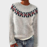 Harriet | Women's Antler Design Round Neck Pullover