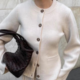 Eleanor | Women's Round Neck Pullover with Button Placket