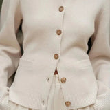 Eleanor | Women's Round Neck Pullover with Button Placket