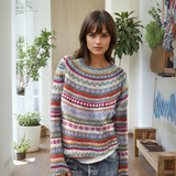 Nathan | Women's Striped Boat Neck Pullover with Relaxed Fit