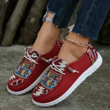 Penelope | Women's Boho Comfort Loafers with Ethnic Print