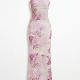 Weronika | Strapless maxi evening dress for women