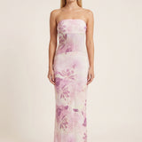 Weronika | Strapless maxi evening dress for women