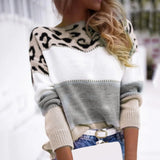 Mabel | Women's Leopard Print Knitted Sweater