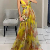 Maisie | Floral Maxi Gown with Adjustable Straps