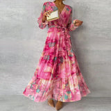 Esther | Elegant floral maxi dress with flowing silhouette