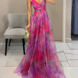 Maisie | Floral Maxi Gown with Adjustable Straps