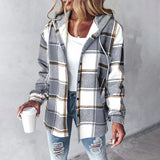 Elsie | Hooded Checkered Jacket
