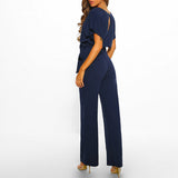 Sophiea | Women's Belted Jumpsuit with Flattering Fit