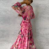 Esther | Elegant floral maxi dress with flowing silhouette