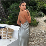 Seraphina | Sleeveless Maxi Dress with Open Back Detail