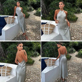 Seraphina | Sleeveless Maxi Dress with Open Back Detail