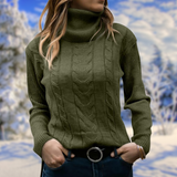 Freya | Women's Fitted Turtleneck Knit Sweater