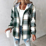 Elsie | Hooded Checkered Jacket