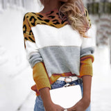 Mabel | Women's Leopard Print Knitted Sweater