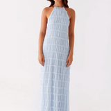 Lydia | Halter neck maxi dress with a fluid elegant drape