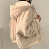 Women's Sherpa-Lined Winter Jacket – Oversized Borg Lined Zip Jacket