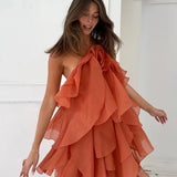 Vera | Layered Ruffle Maxi Dress with Floral Detail