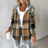 Elsie | Hooded Checkered Jacket