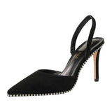 Penelope | Elegant Crystal Heel Mules