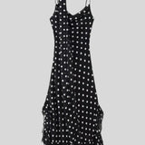 Elyndra | Women's Polka Dot Chiffon Dress with Adjustable Straps