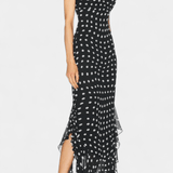 Elyndra | Women's Polka Dot Chiffon Dress with Adjustable Straps