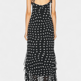 Elyndra | Women's Polka Dot Chiffon Dress with Adjustable Straps