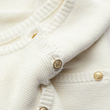 Marlowe | Knit Mini Dress with Gold Button Detail