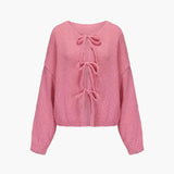 Mabel | Soft Knit Cardigan with Bow Fastenings
