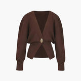 Chloe | Knitted Cardigan with Statement Button