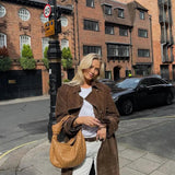 Harriet | Women's Suede Trench Coat with Elegant Belted Cut