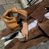 Harriet | Women's Suede Trench Coat with Elegant Belted Cut