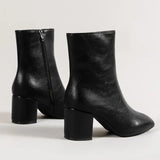 Zoe | Block Heel Ankle Boots with Pointed Toe