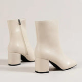 Zoe | Block Heel Ankle Boots with Pointed Toe