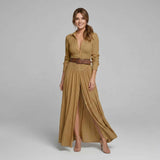 Eliza | Maxi Shirt Dress with Waist Belt