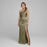 Georgia | One-Shoulder Maxi Dress with Elegant High Slit