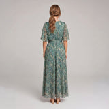 Penelope | Maxi Wrap Dress with Buckle Detail and High Split
