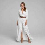 Eliza | Maxi Shirt Dress with Waist Belt