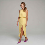 Thea | Sleeveless Midi Dress with Side Slit