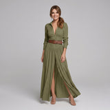 Eliza | Maxi Shirt Dress with Waist Belt