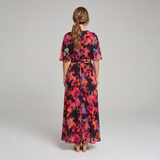 Penelope | Maxi Wrap Dress with Buckle Detail and High Split