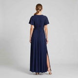 Willow | Elegant Maxi Dress with Deep V-Neck and Side Split