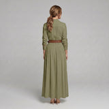 Eliza | Maxi Shirt Dress with Waist Belt