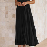 Aria | Chic Pleated Maxi Dress with Flowing Silhouette