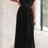 Aria | Chic Pleated Maxi Dress with Flowing Silhouette