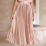 Aria | Chic Pleated Maxi Dress with Flowing Silhouette