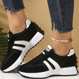 Genevieve | Women's Vintage Comfort Sneakers with Striped Accents