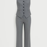 Clara | Women’s Two-Piece Set with Tailored Short-Sleeve Top & Trousers – Business & Refined