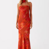 Lena | Romantic floral maxi evening dress for women